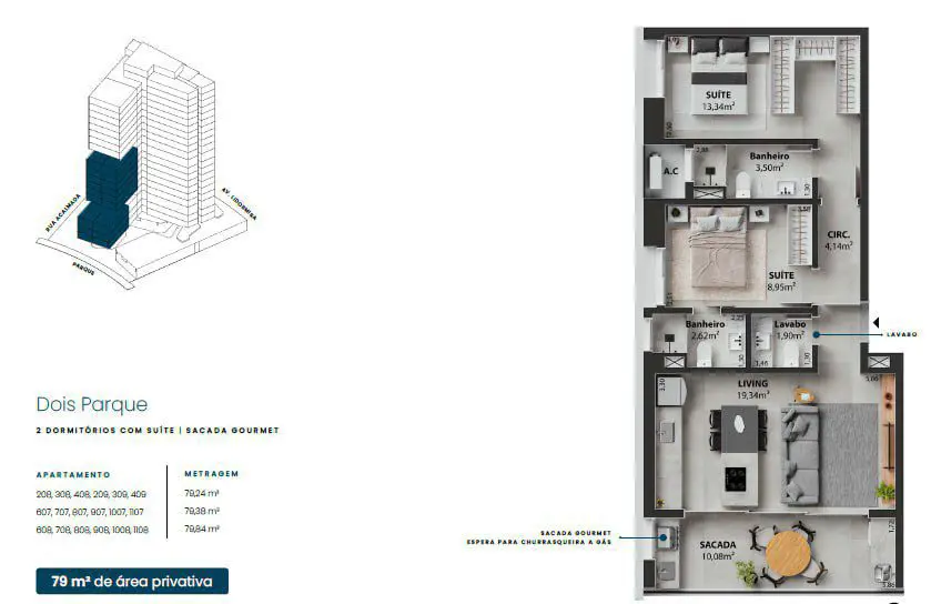 Apartamento 2 quartos no Gávea, Uberlândia — foto 3 de 3