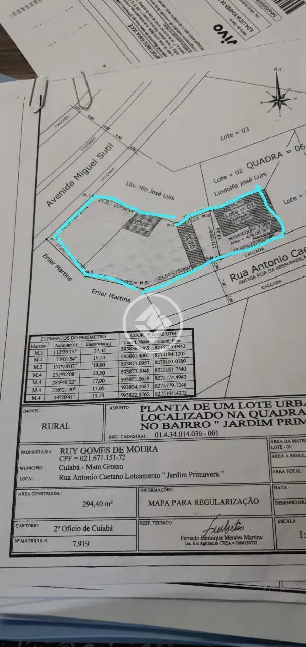Terreno Comercial Centro-Sul, Cuiabá - MT — foto 1
