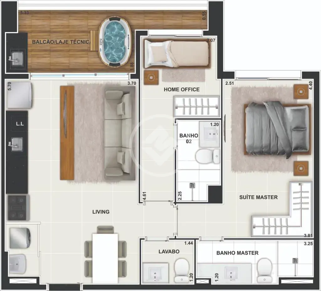 Apartamento Setor Bueno, Goiânia - GO — foto 1