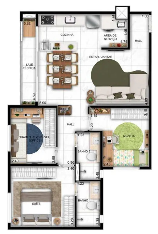 Apartamento Setor Bueno, Goiânia - GO — foto 2