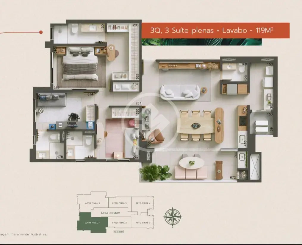 Apartamento 3 quartos no Parque Amazônia, Goiânia — foto 3 de 5