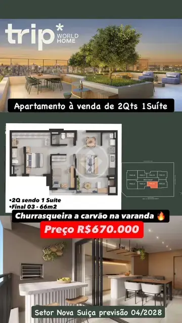 Apartamento Nova Suiça, Goiânia - GO — foto 1