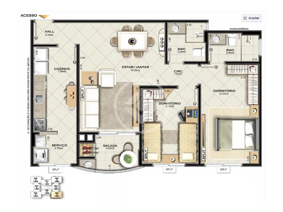 Apartamento São José - Barreiros, Florianópolis - SC — foto 1