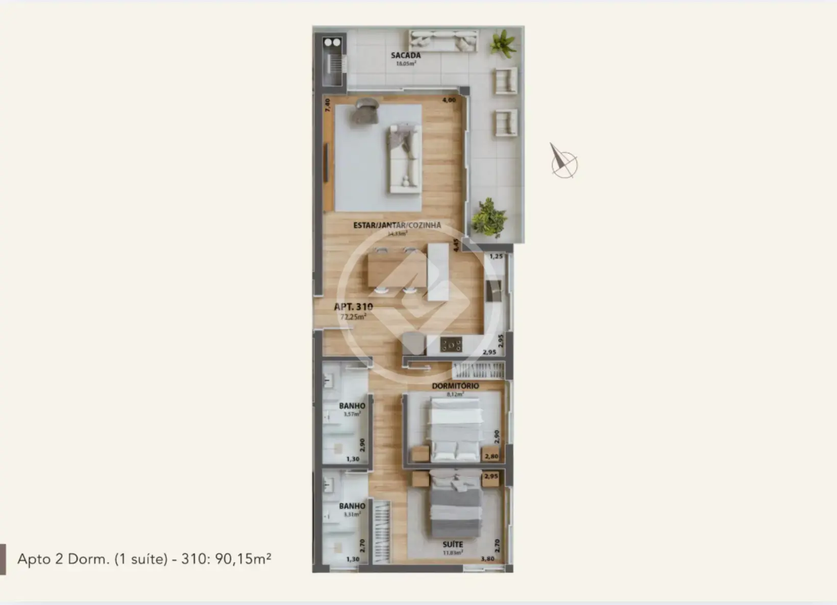 Apartamento 2 quartos no Campeche, Florianópolis — foto 5 de 5