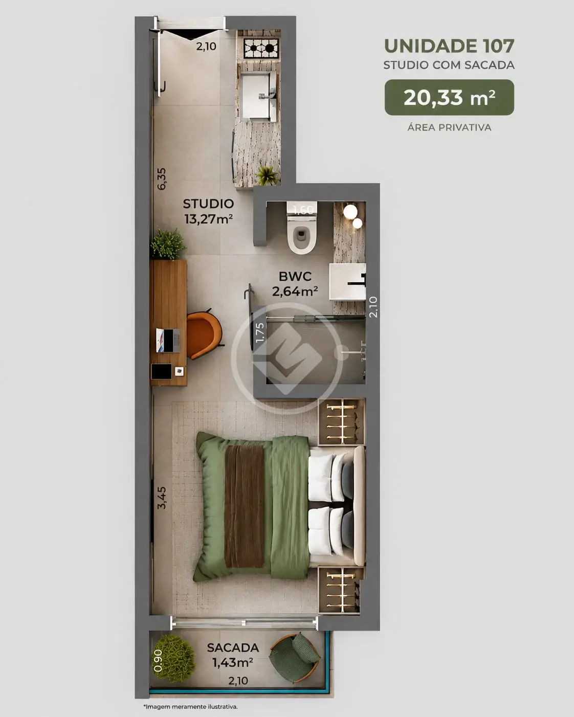 Apartamento 1 quarto no Centro, Florianópolis — foto 2 de 6