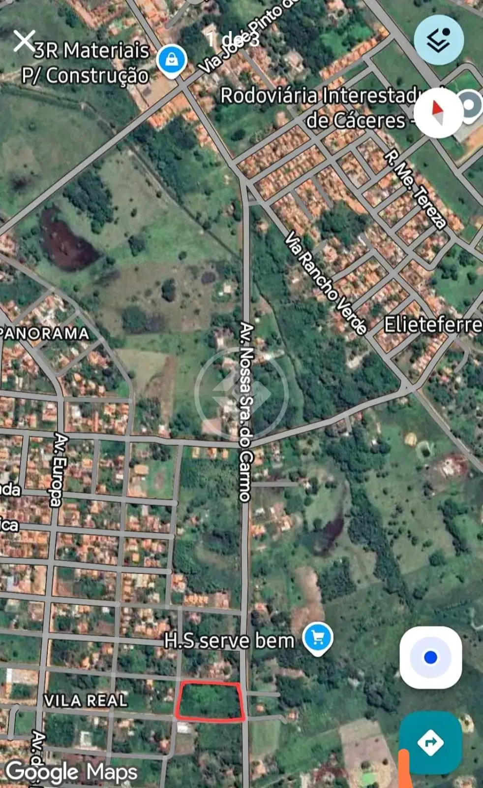 Terreno Vila Real, Cáceres - MT — foto 1