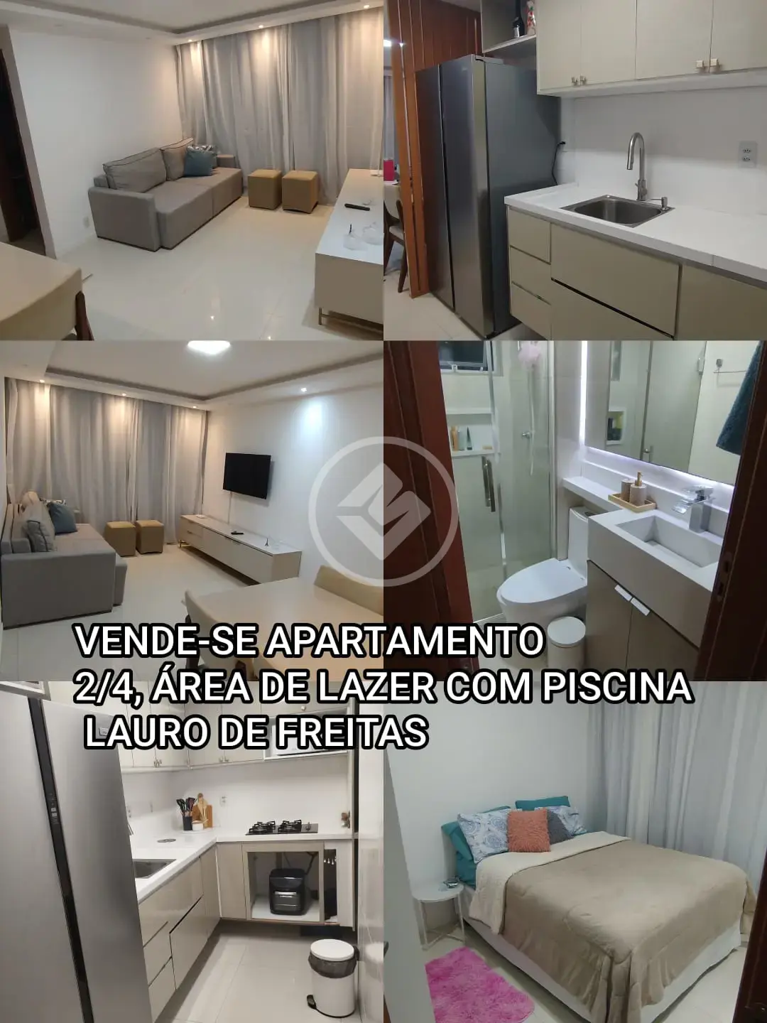 Apartamento com piscina 2/4 Lauro de Freitas