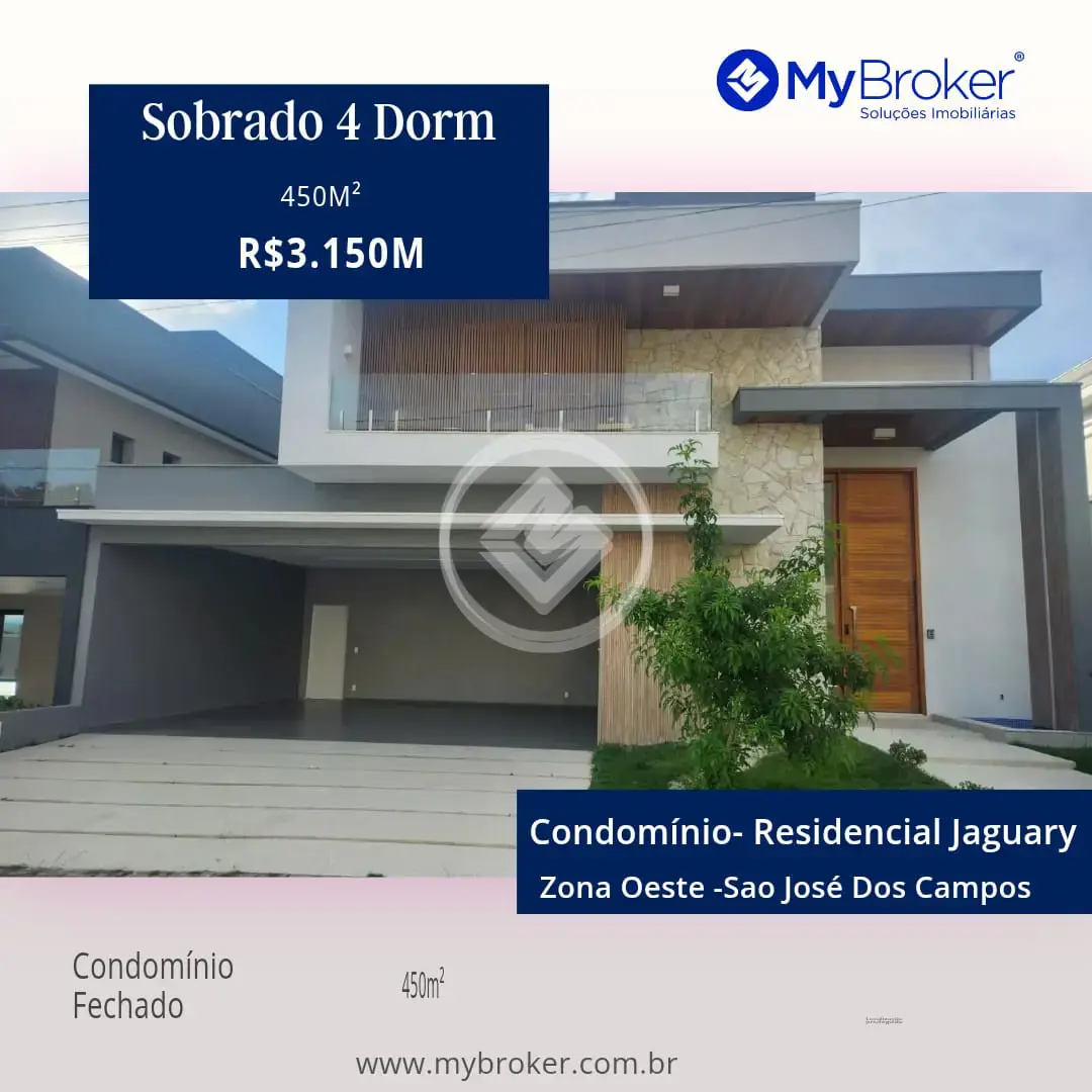 Sobrado Em Condomínio Condomínio Residencial Jaguary, São José dos Campos - SP — foto 1