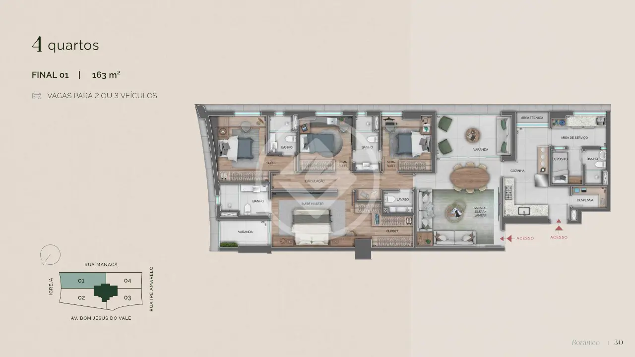 Apartamento com 4 quartos à venda no bairro Vale do Sereno — Vale do Sereno, Nova Lima