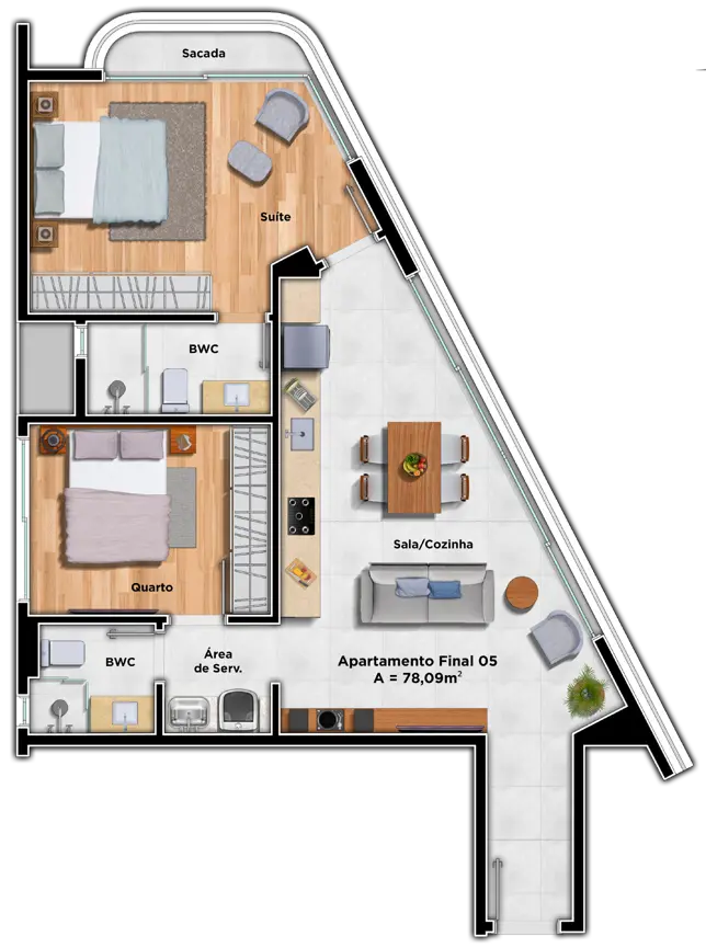 Apartamento com 2 quartos no Centro, foto 14 de 17