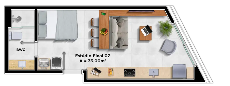 Apartamento com 2 quartos no Centro, foto 16 de 17