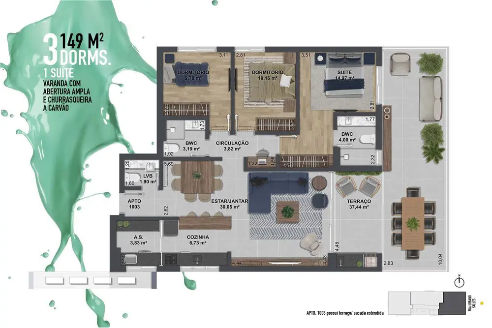 Apartamento com 3 quartos no Centro, foto 25 de 37