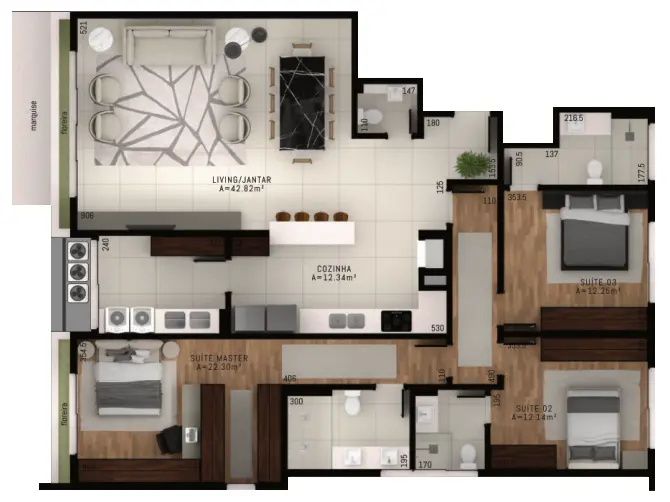 Apartamento com 2 quartos no Centro, foto 16 de 21