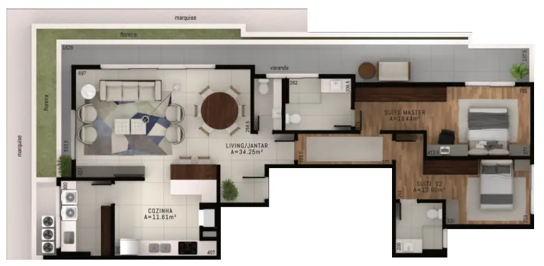 Apartamento com 2 quartos no Centro, foto 14 de 21