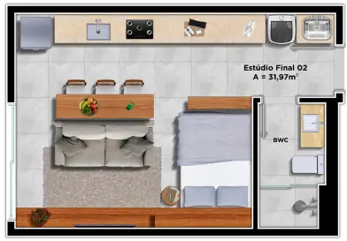 Apartamento com 2 quartos no Centro, foto 11 de 17