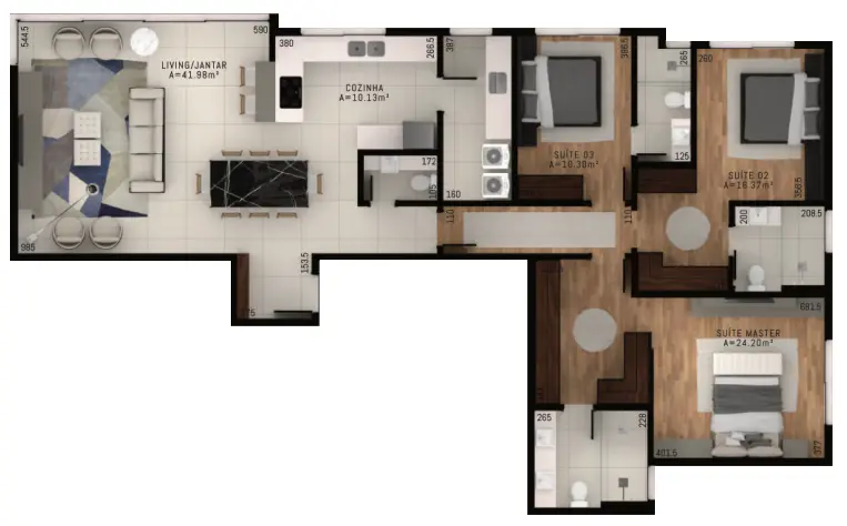 Apartamento com 2 quartos no Centro, foto 15 de 21