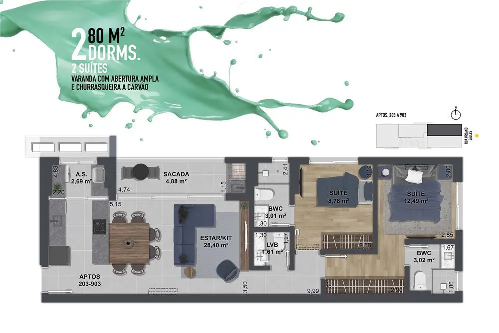 Apartamento com 3 quartos no Centro, foto 21 de 37