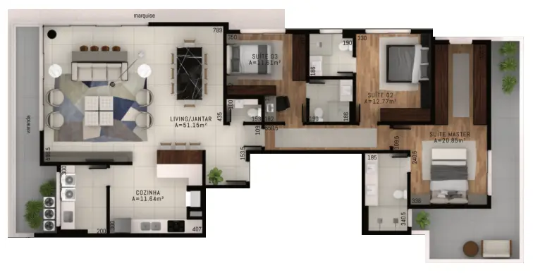 Apartamento com 2 quartos no Centro, foto 20 de 21