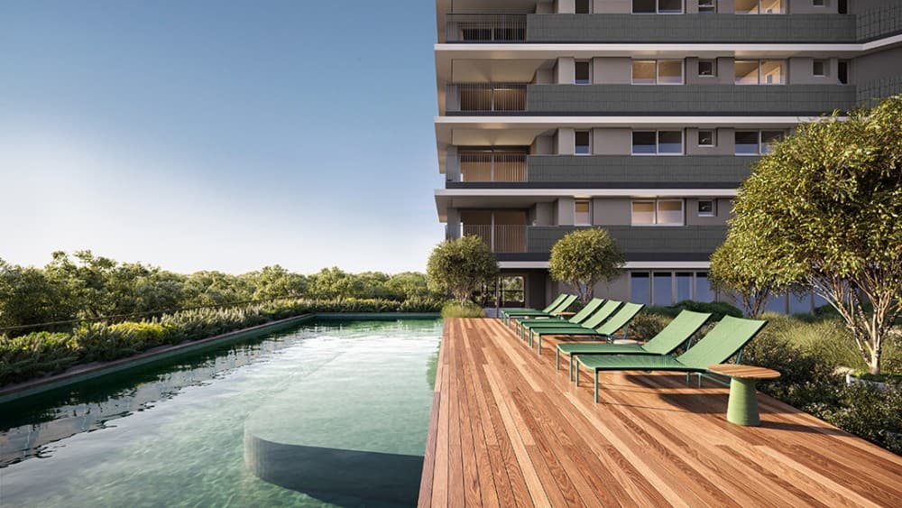 Deck da piscina do Jazz, Parque Una Uberlândia